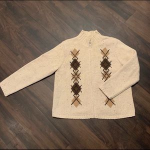 Vintage Talbots Zip-Up Sweater